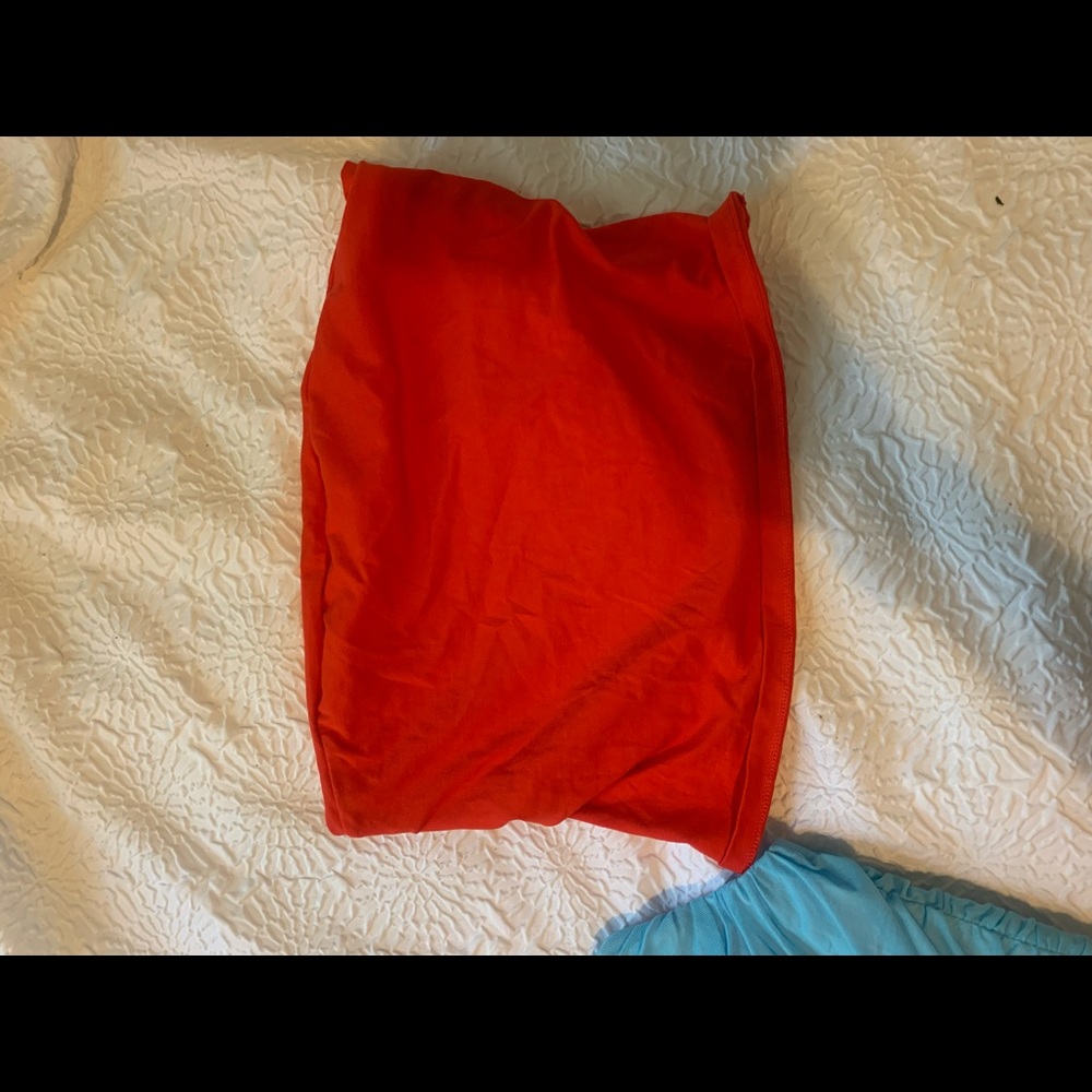 Red tube top